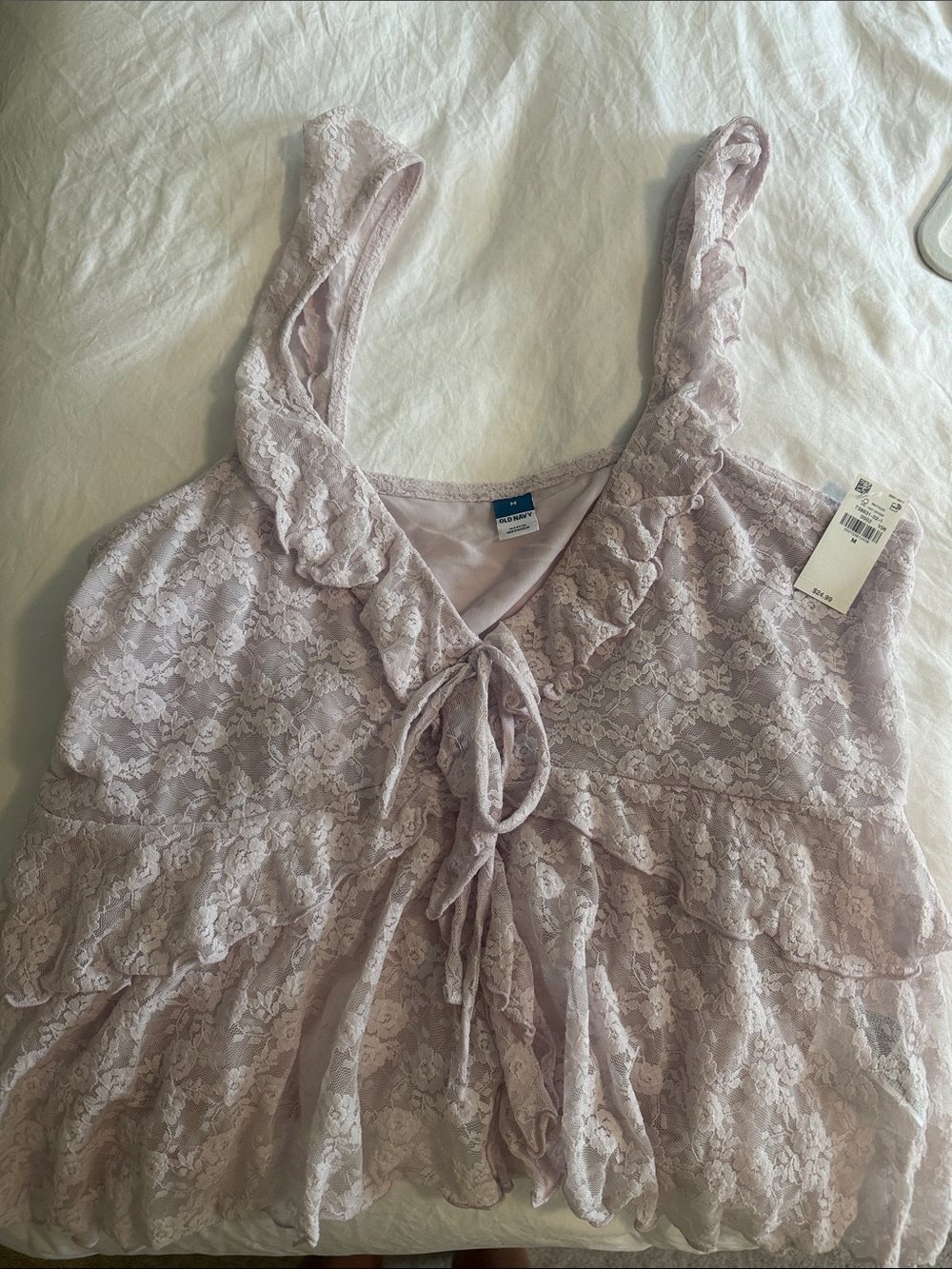 Old Navy Lavender Lace Ruffle Camisole